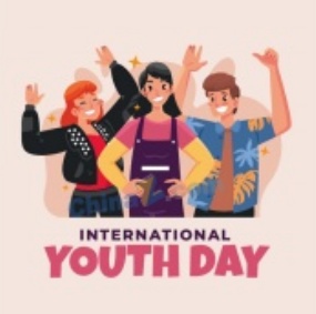 国际青年日插画矢量